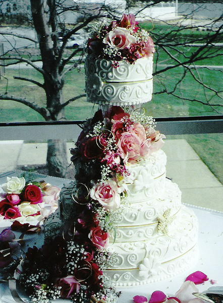 Stylized Waves with a Rose Cascade